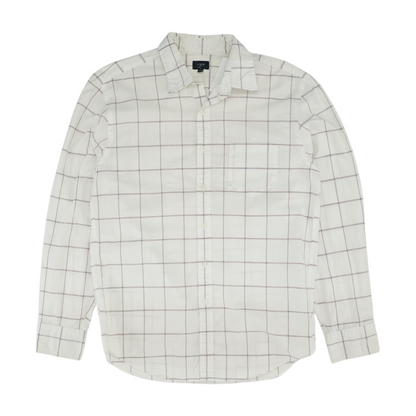White Check Long Sleeve Button Down