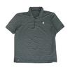 Gray Striped Short Sleeve Polo