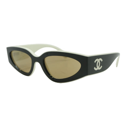 Black 6056 Oval Sunglasses