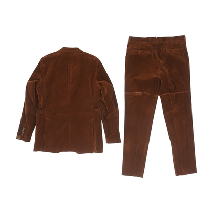 Brown Long Solid Suit