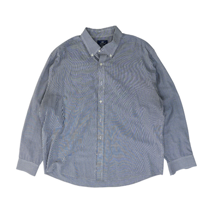 Navy Check Long Sleeve Button Down