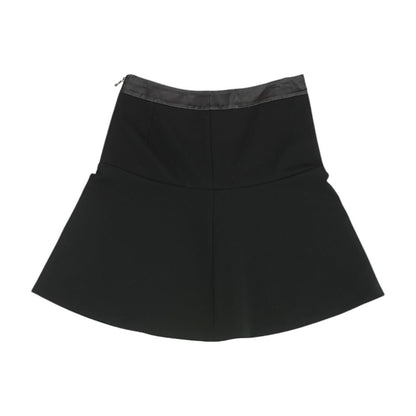 Black Solid Mini Skirt
