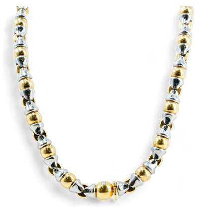 18K Gold And Stainless Steel Collar Necklace