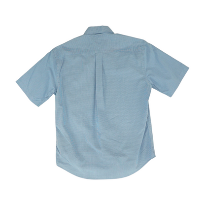 Blue Check Short Sleeve Button Down