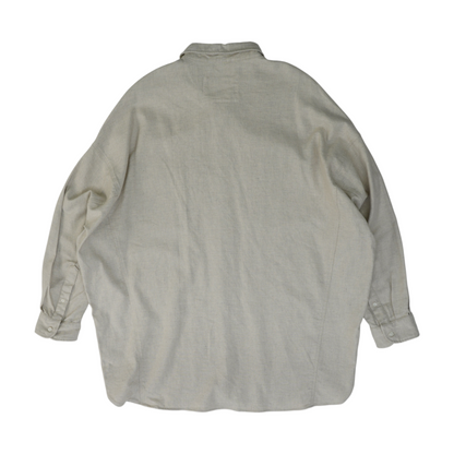 Beige Flannel Button Down