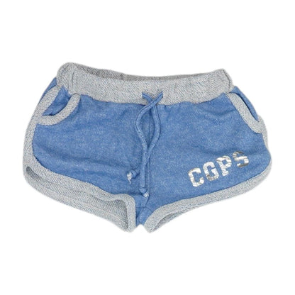 Blue Solid Shorts
