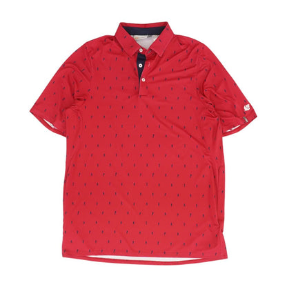 Red Graphic Short Sleeve Polo
