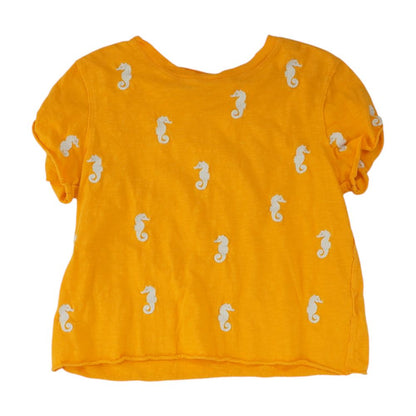 Mustard Embroidery Detail T-Shirt