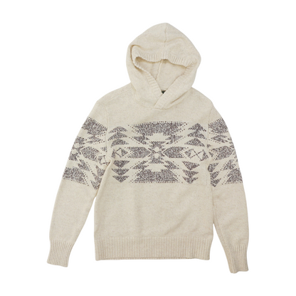 Beige Print Pullover Sweater
