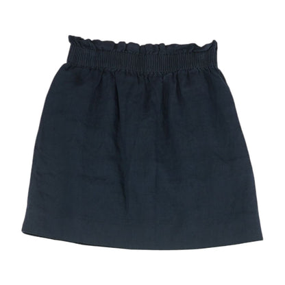 Navy Solid Midi Skirt