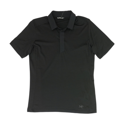Black Solid Short Sleeve Polo
