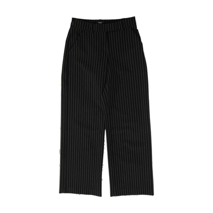 Black Striped Wide Leg Pants