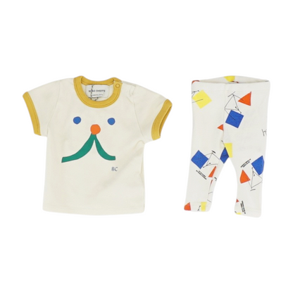 Beige Short Sleeve Set