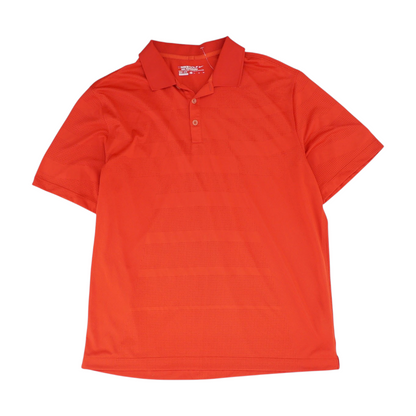 Red Solid Short Sleeve Polo