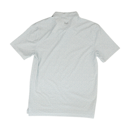 White Floral Short Sleeve Polo