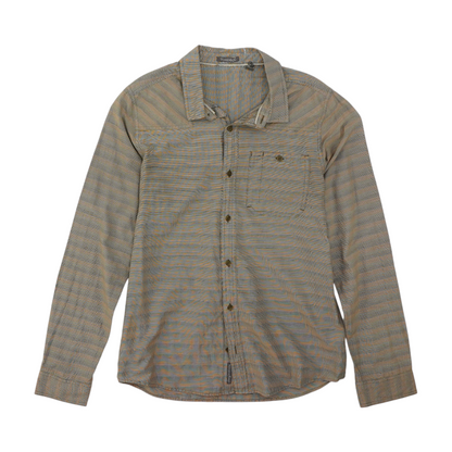 Gray Striped Long Sleeve Button Down