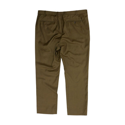 Brown Solid Dress Pants