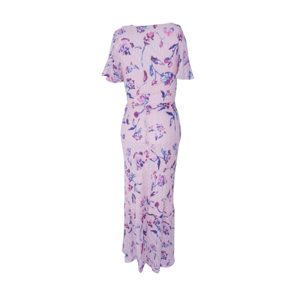 Pink Floral Midi Dress