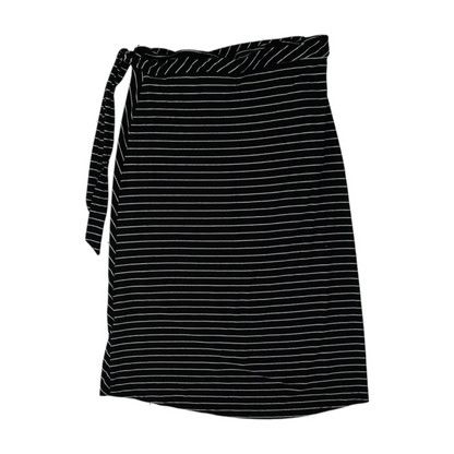 Black Striped Midi Skirt