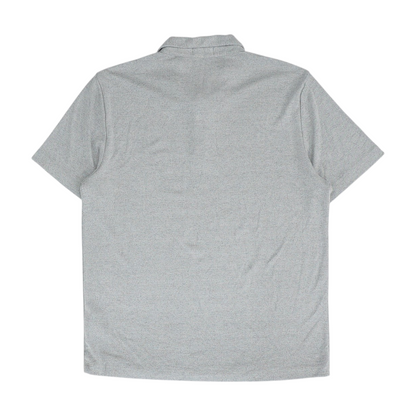 Gray Solid Short Sleeve Polo
