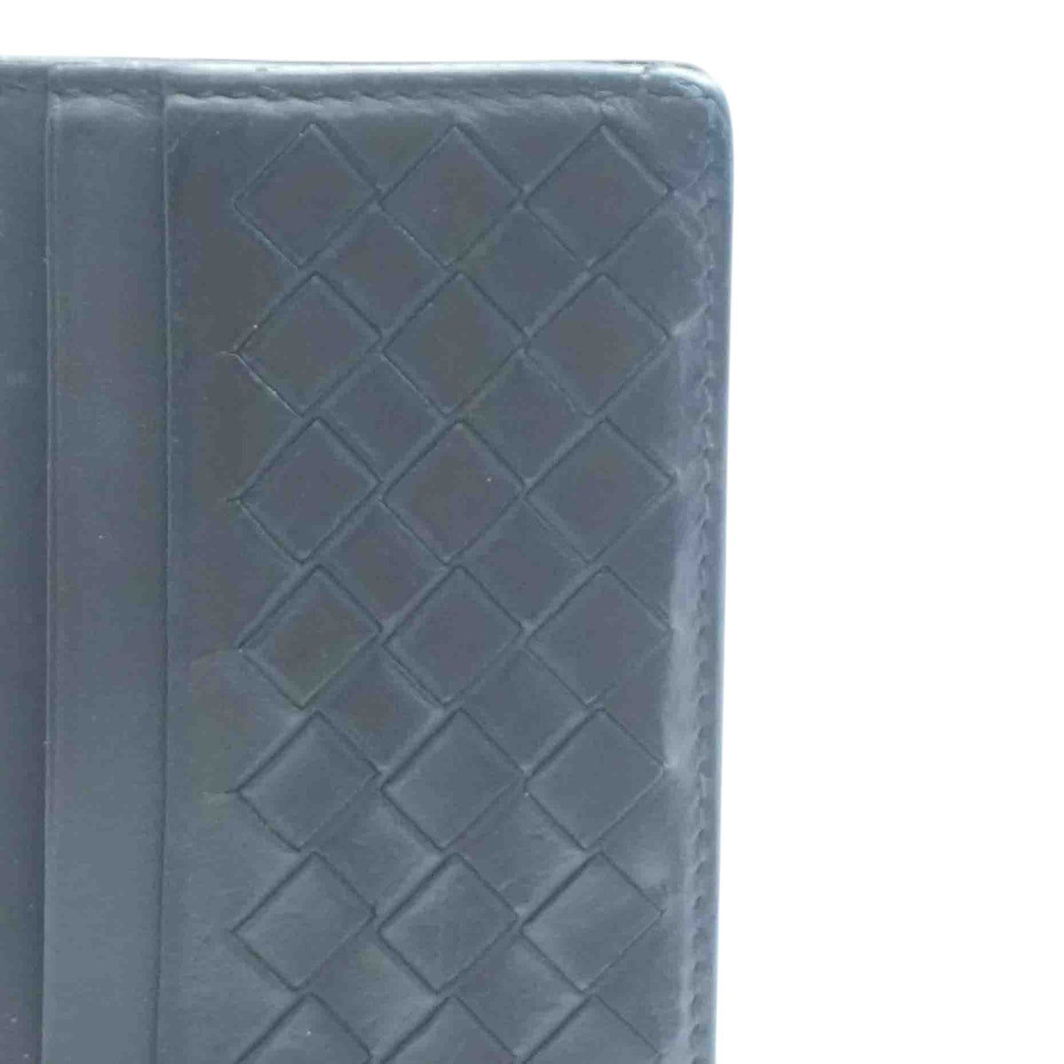 Brown Intrecciato Leather Bifold Card Holder