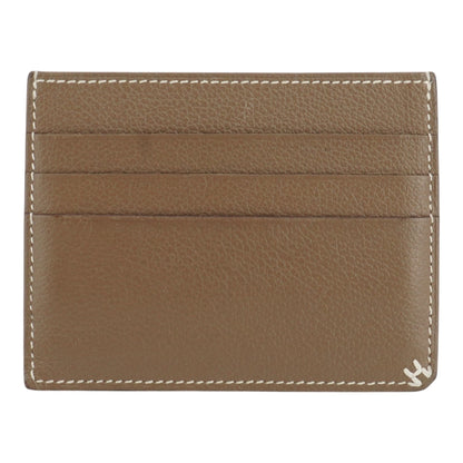 Etoupe H Sellier Card Holder in Evercolor Calfskin