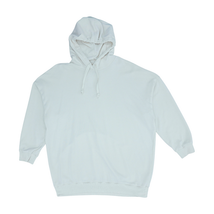 Beige Solid Hoodie Pullover