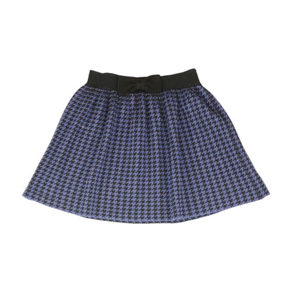 Purple Houndstooth Midi Skirt