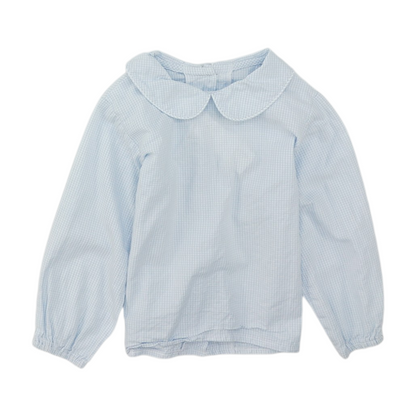 Blue Check Long Sleeve Button Down