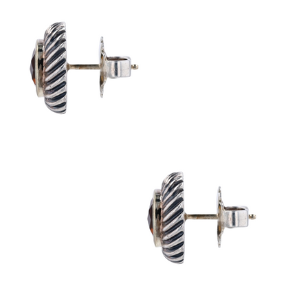 Sterling Silver Citrine Stud Earrings