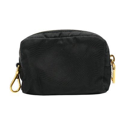 Black Nylon Mini Bow Wristlet