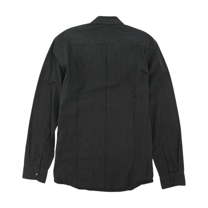 Black Striped Long Sleeve Button Down