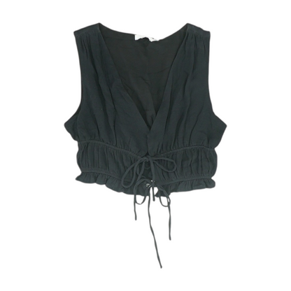 Black Cropped Blouse