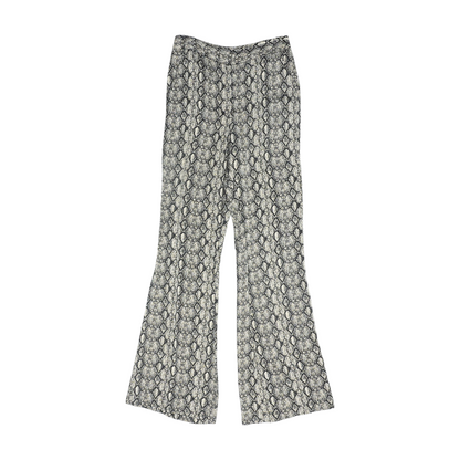 Beige Animal Print Wide Leg Pants