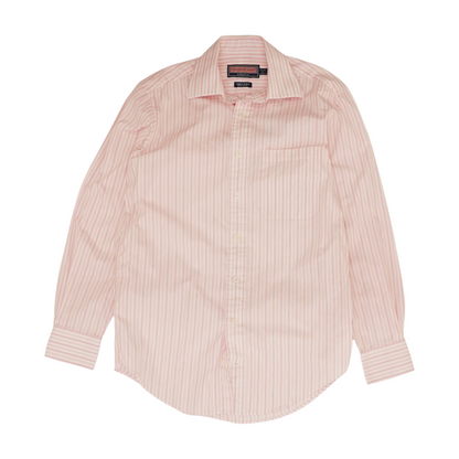 White Striped Long Sleeve Button Down