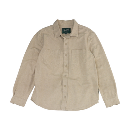 Tan Solid Long Sleeve Button Down