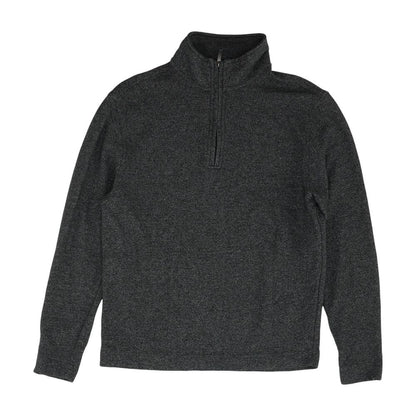 Gray Striped 1/4 Zip Pullover