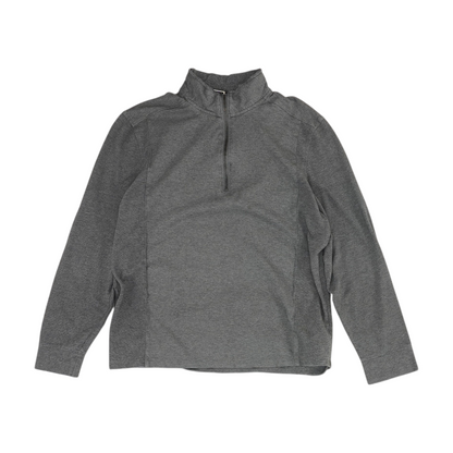 Gray Solid 1/4 Zip Pullover