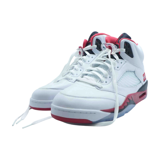 Jordan 5 Retro Fire Red Black Tongue High-Top Athletic Shoes