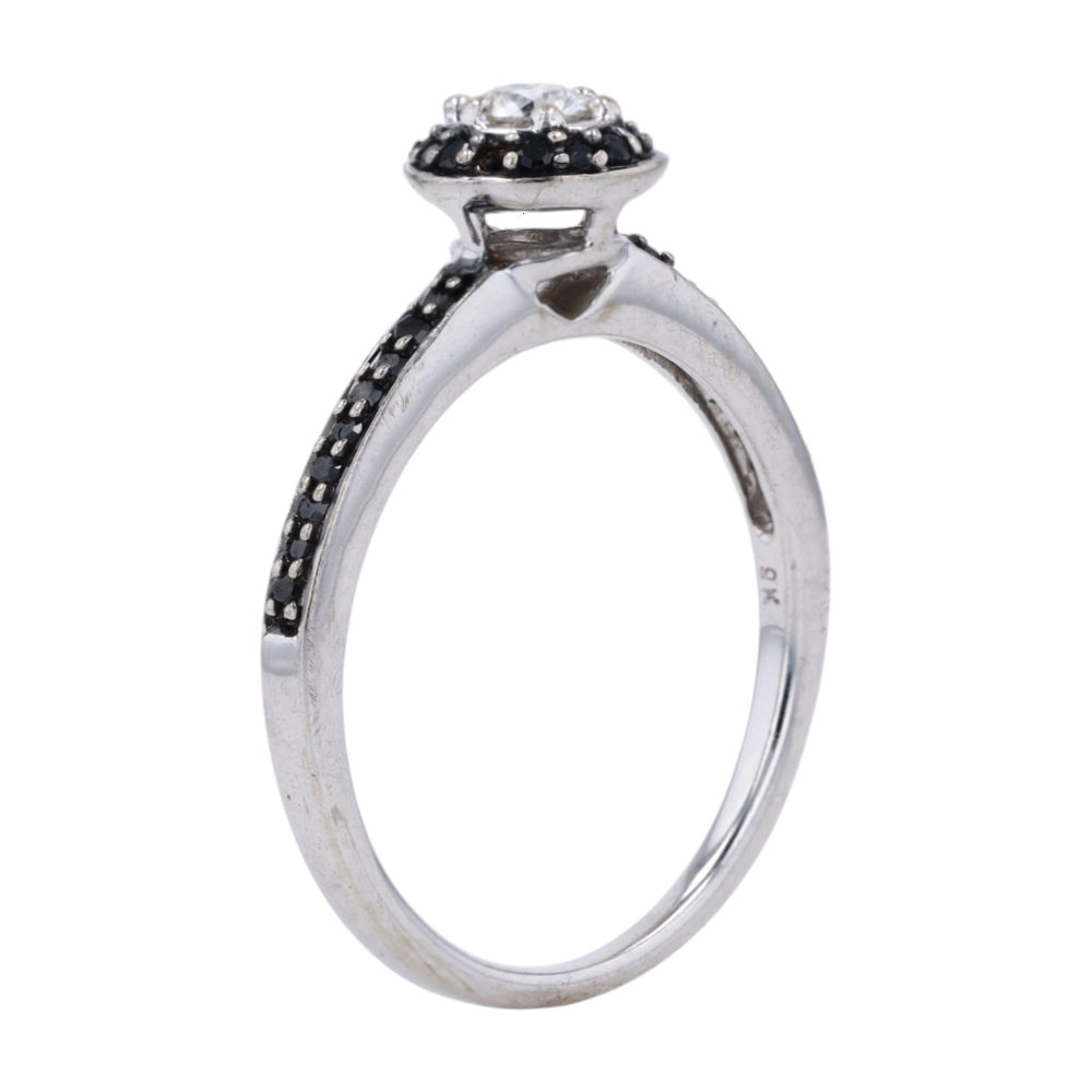 1/3 ctw 9K White Gold Diamond Engagement Ring – Image 5