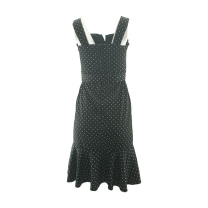 Black Polka Dot Midi Dress
