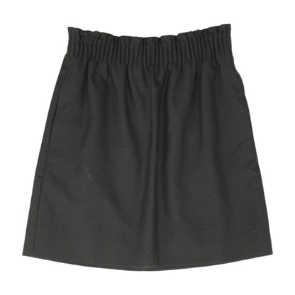 Black Solid Midi Skirt