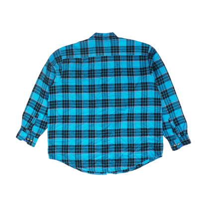 timber ridge Blue Big & Tall Plaid Flannel Button Down – Image 2