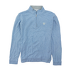 Blue Solid 1/4 Zip Pullover