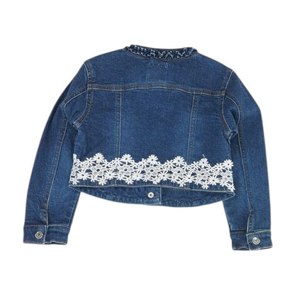 Blue Solid Denim Jacket