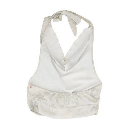Gray Graphic Sleeveless Blouse