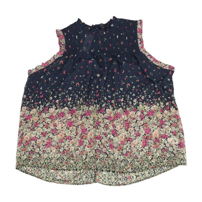 Navy Floral Blouse