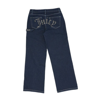 Indigo High Rise Wide Leg Jeans