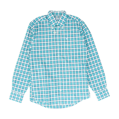 Blue Plaid Long Sleeve Button Down