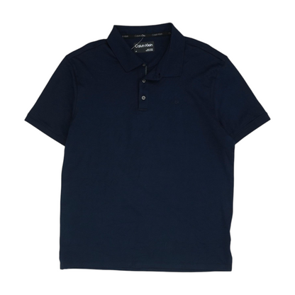 Navy Solid Short Sleeve Polo